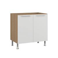 Balcão Cozinha Ditália Aspen 2pt Cd-102 Carvalho/branco - 1