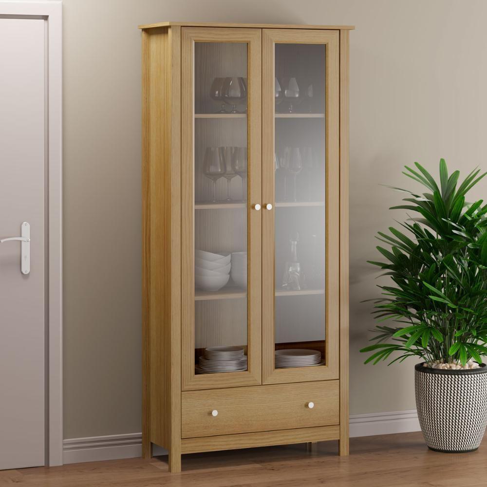 Cristaleira 2 Portas 1 Gaveta E-954 Diamond Ditália - 2