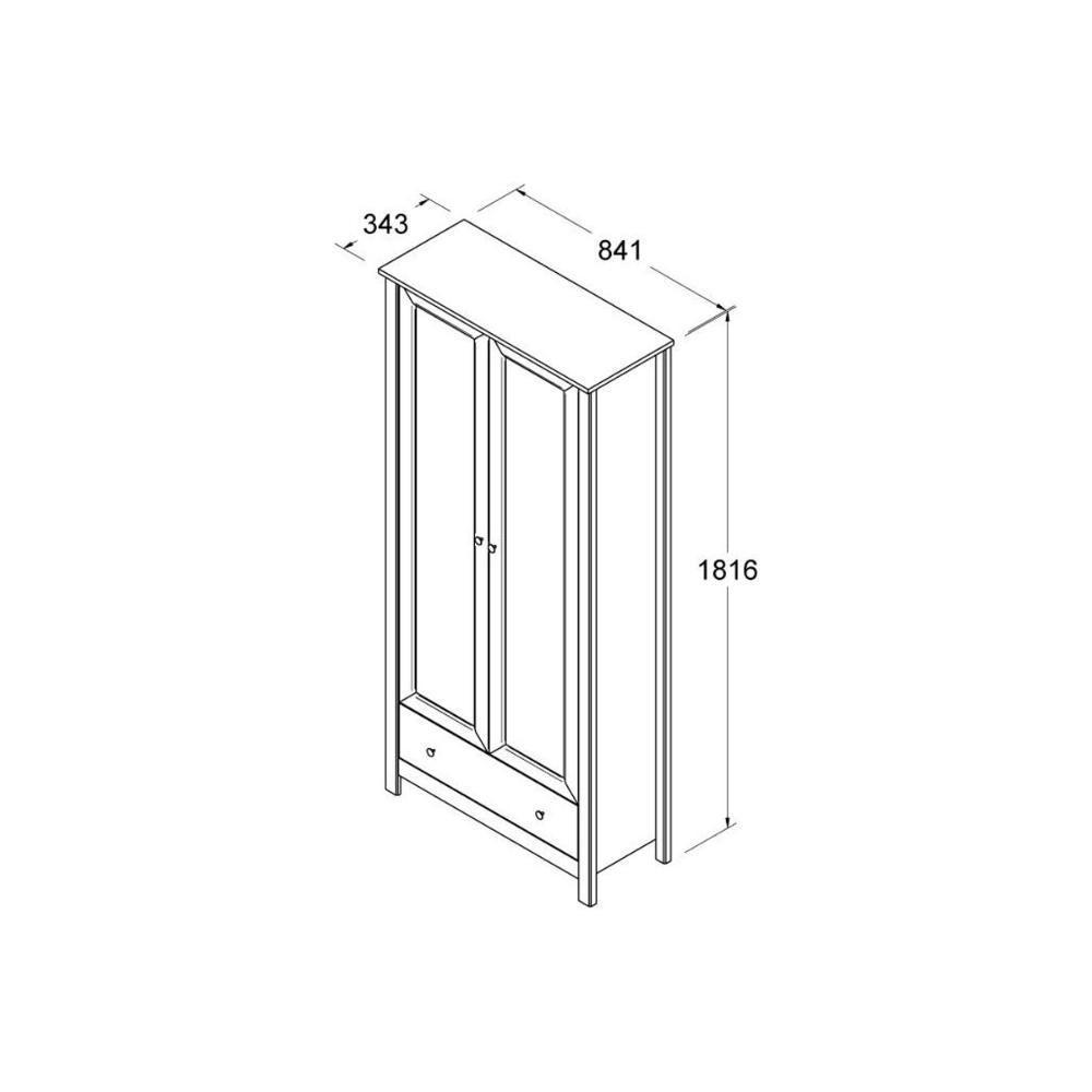 Cristaleira 2 Portas 1 Gaveta E-954 Branco Ditália - 4