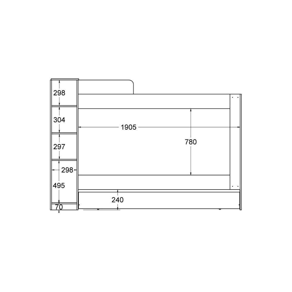 Beliche Cama Auxiliar com 3 Colchões Ditália Treliche 15cm - 2