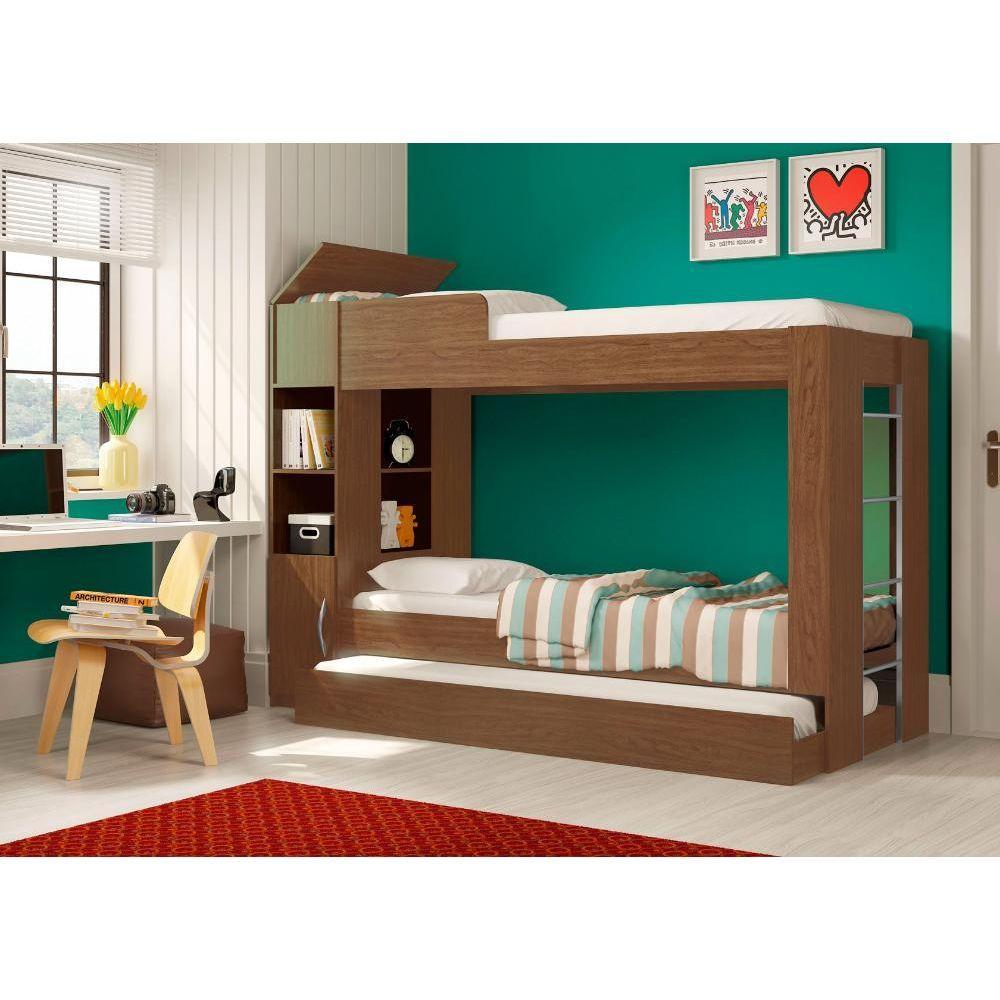 Beliche Cama Auxiliar com 3 Colchões Ditália Treliche 15cm - 5