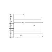 Beliche Cama Auxiliar com 3 Colchões Ditália Treliche 15cm - 2
