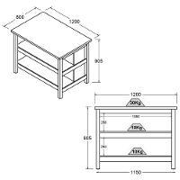 Bancada Gourmet Ilha Cozinha C Ilumina Ditália 2prat Preto