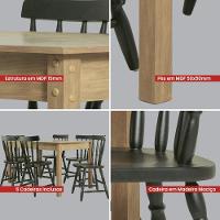 Mesa De Jantar Ditália Com 6 Cadeiras Ja-225 Cor:diamond Diamond - 3