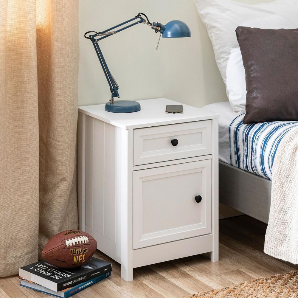 Mesa De Cabeceira Ditália 1gv 1pt Com Divisor Dm-114 Branco - 9