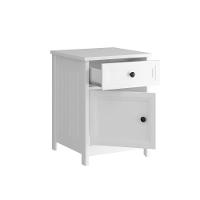 Mesa De Cabeceira Ditália 1gv 1pt Com Divisor Dm-114 Branco - 5