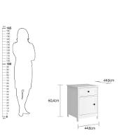Mesa De Cabeceira Ditália 1gv 1pt Com Divisor Dm-114 Branco - 6