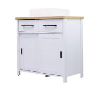 Gabinete Armário Banheiro Ditália 2 Gav 2 Pts Com Cuba Bn-03 Cor:cinza Cinza - 1