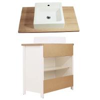 Gabinete Armário Banheiro Ditália 2 Gav 2 Pts Com Cuba Bn-03 Cor:branco Branco - 11