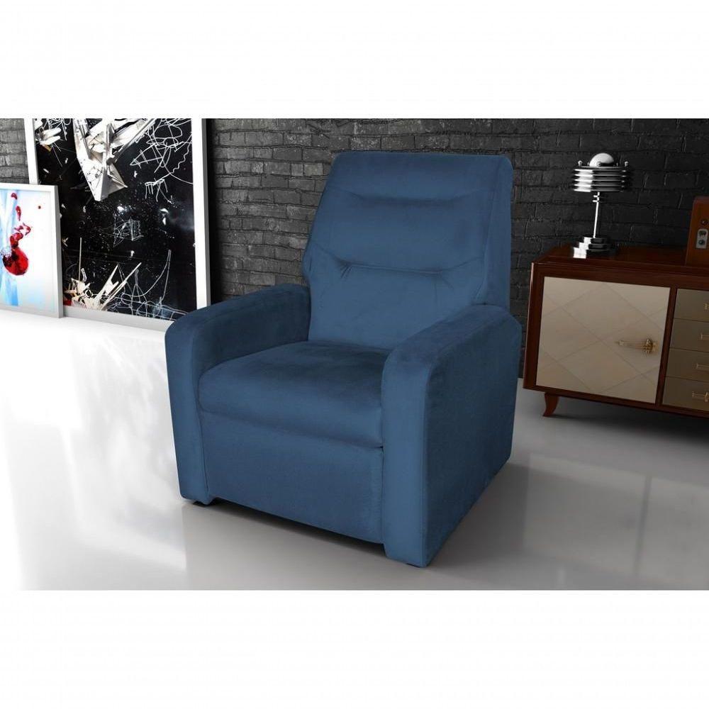 Poltrona Do Papai Reclinável Classic - Azul Marinho Light - 2