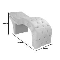 Maca Estofada Reclinável Sobrancelhas Cílios Suede Jade Branco - 3