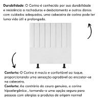 Cabeceira Estofada Cama Box Solteiro 100 Cm Laura Corino Branco - 5