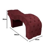 Maca Estofada Reclinável Sobrancelhas Cílios Suede Jade Bordô - 3