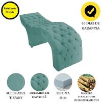 Maca Estofada Estética Cílios Salão Spa Suede Maiara Azul Tiffany