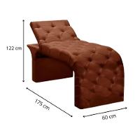 Maca Estofada Estética Cílios Regulável Spa Veludo Eloísa Terracota - 3