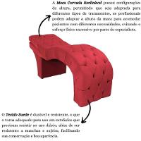 Maca Estofada Reclinável Sobrancelhas Cílios Suede Jade Vermelho - 5