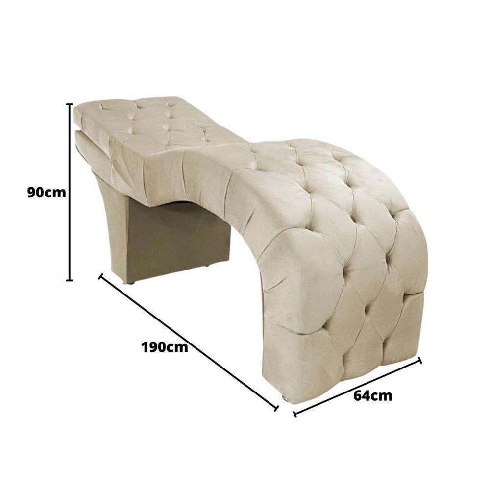 Maca Estofada Reclinável Sobrancelhas Cílios Suede Jade Bege - 3