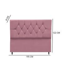 Cabeceira Para Cama Box Estofada King 195 Cm Suede Isabela Rosê - 3