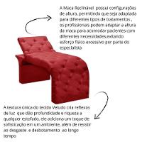 Maca Estofada Estética Cílios Regulável Spa Veludo Eloísa Vermelho - 5