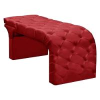 Maca Estofada Estética Cílios Regulável Spa Veludo Eloísa Vermelho - 6