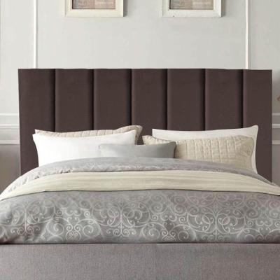 Cabeceira Estofada Cama Box King 195 Cm Laura Suede Marrom
