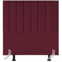 Cabeceira Estofada Cama Casal 140 Cm Lídia Suede E Frame Bordô - 1