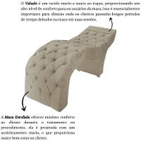 Maca Estofada Estética Cílios Salão Spa Veludo Yasmim Bege - 5