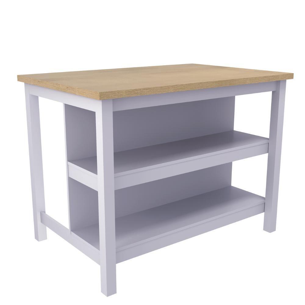 Bancada Gourmet Ilha Cozinha C Ilumina Ditália 2prat Cinza - 9