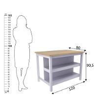 Bancada Gourmet Ilha Cozinha C Ilumina Ditália 2prat Cinza - 10