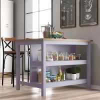 Bancada Gourmet Ilha Cozinha C Ilumina Ditália 2prat Cinza - 1