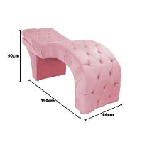 Maca Estofada Reclinável Sobrancelha Cílios Veludo Jade Rosê - 3