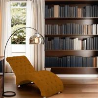 Recamier Divã Espreguiçadeira Para Sala Cliníca Aline Suede Terracota - 2