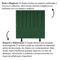 Cabeceira Estofada Cama Box Casal 140 Cm Alice Suede Verde - 3