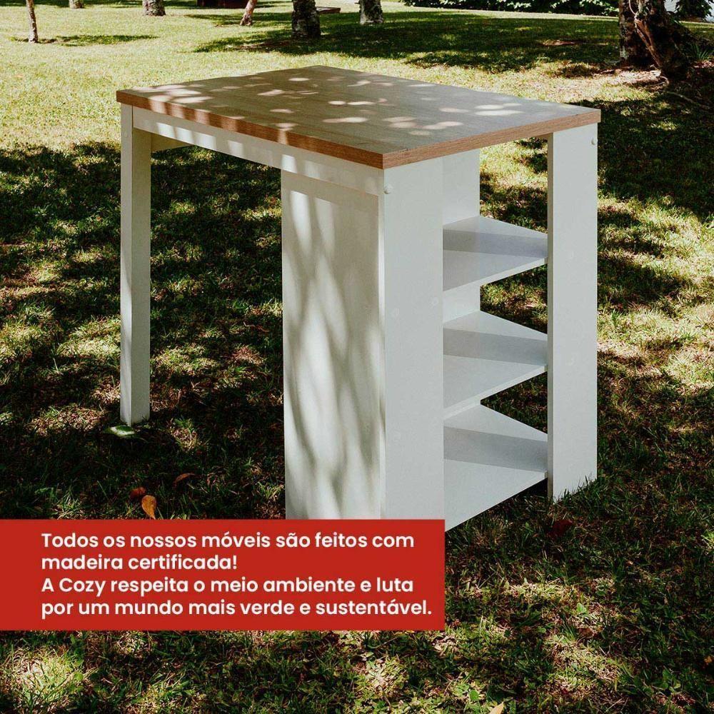 Bancada Cozinha Gourmet Ditália Com 2 Banquetas Preto - 2