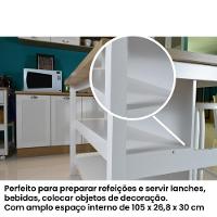 Bancada Gourmet Ilha Cozinha com Iluminação Ditália Branco - 5