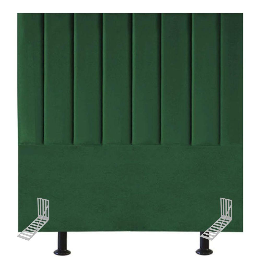 Cabeceira Estofada Cama Casal 140 Cm Luna Suede E Frame Verde - 2