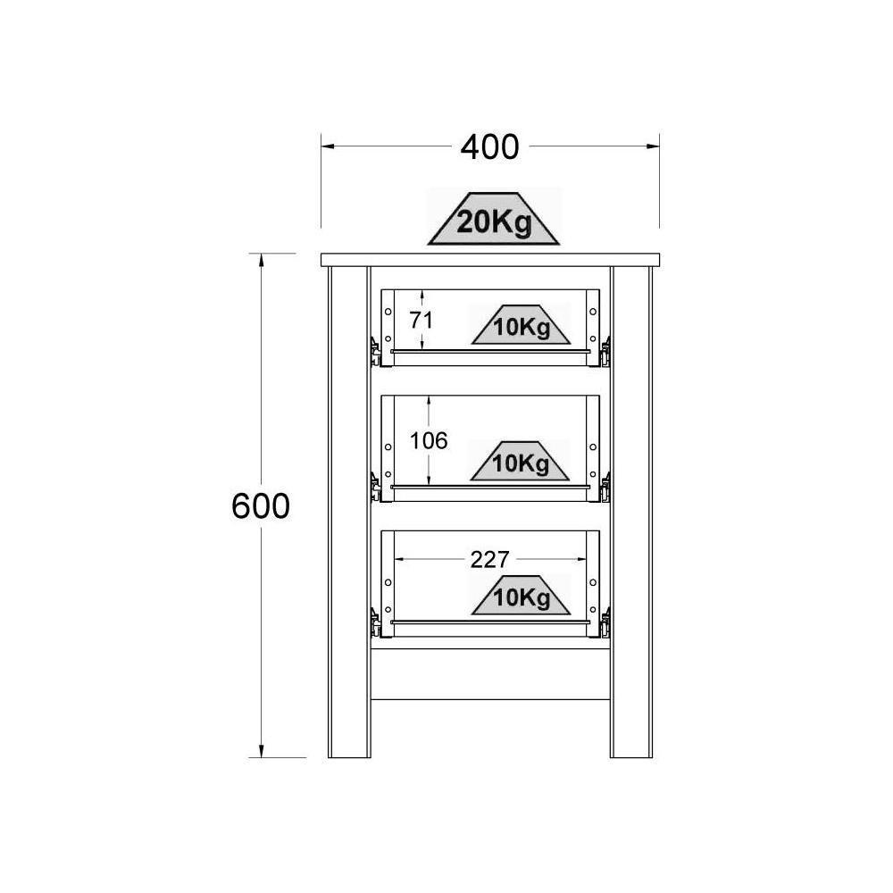 Mesa De Cabeceira Ditália Conjunto Com 2 Un. Dm-113 Branco - 4