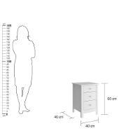 Mesa De Cabeceira Ditália Conjunto Com 2 Un. Dm-113 Branco - 6