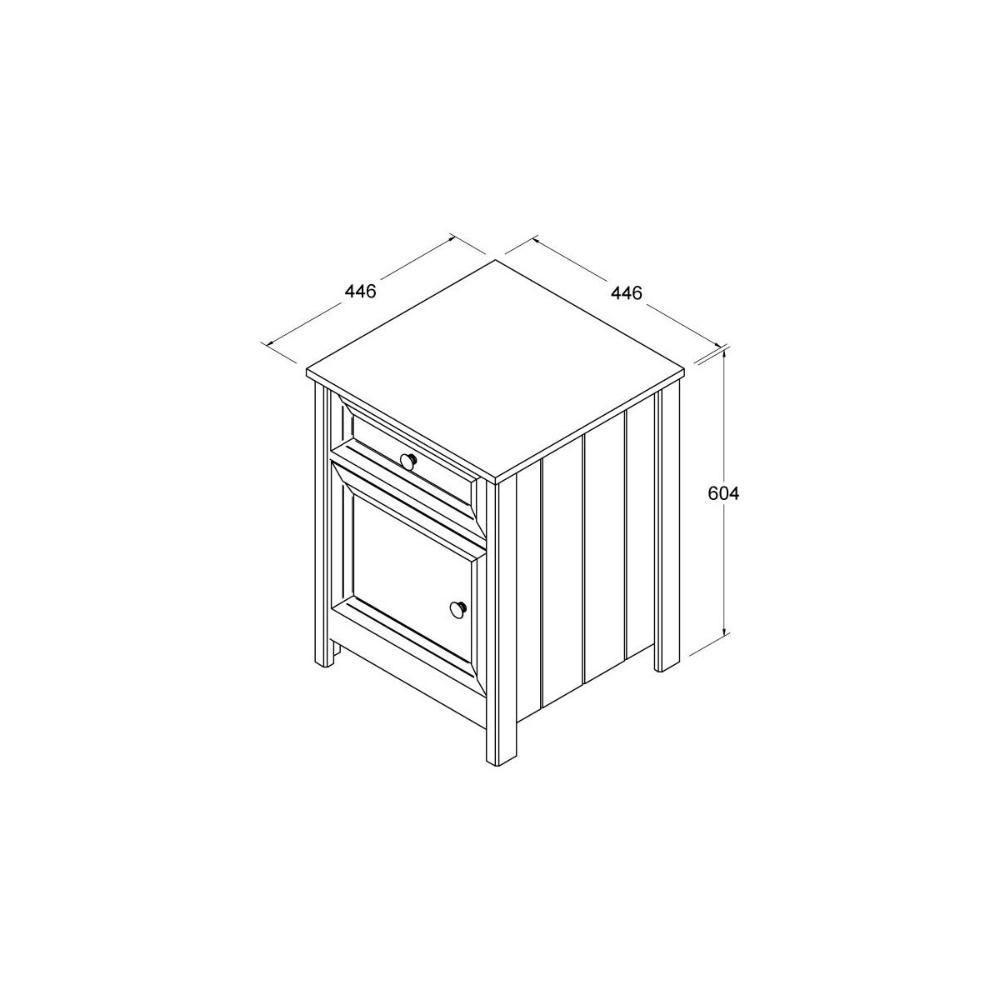 Mesa de Cabeceira 1 Gaveta 1 Porta Dm-114 Branco Ditália - 5