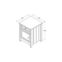 Mesa de Cabeceira 1 Gaveta 1 Porta Dm-114 Branco Ditália - 5