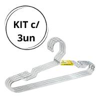 Kit Cabide Com 3 Unidades Cristal Plus Size Plastserv - 3