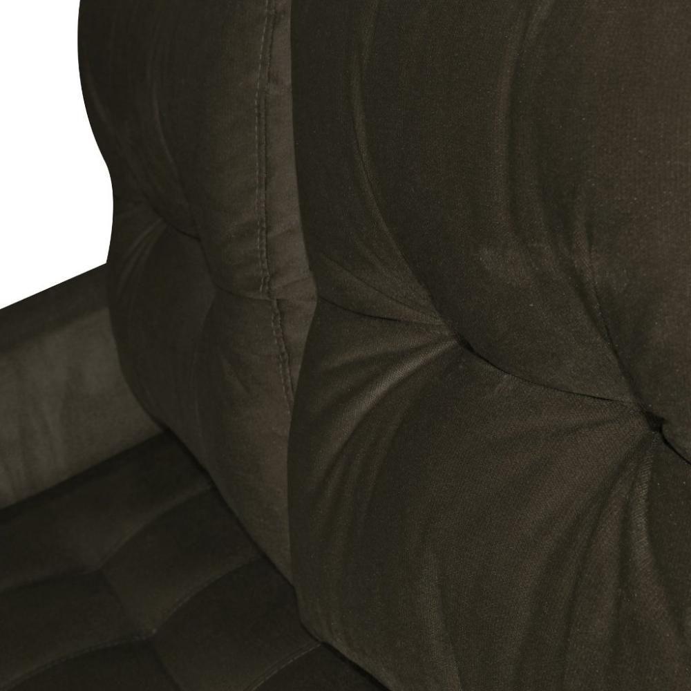 Sofá Cama Casal Reclinável Drika - Veludo Turkey Chocolate - 4