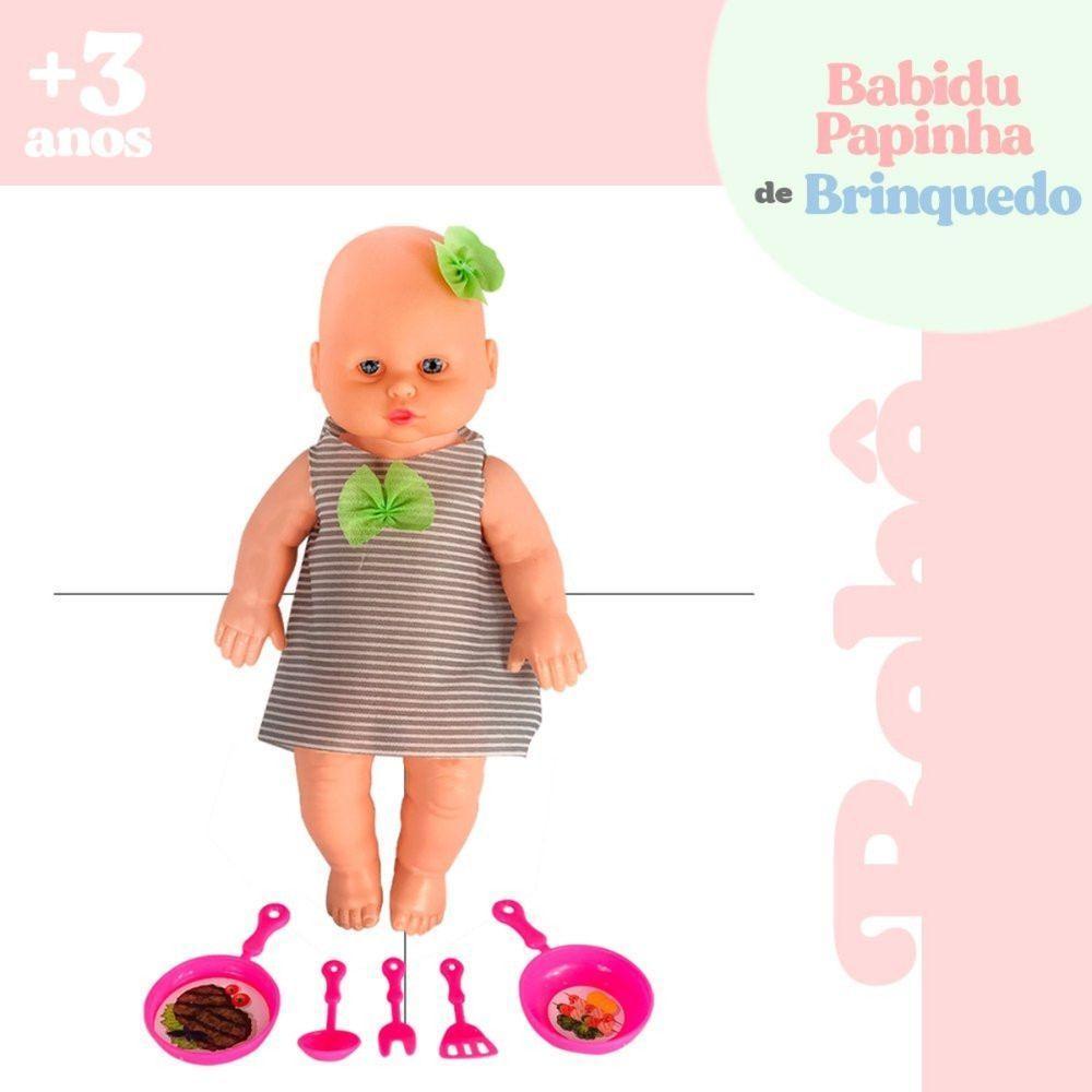 Boneca Faz Comidinha Papinha Babidu Com Panelas E Acessorios - 4