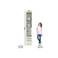 Mesa De Cabeceira Modulada Armário De Seletto Mc02 C- 1 Porta E 3 Gavetas Areia-jequitibá - Henn - 3