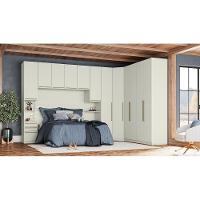 Mesa De Cabeceira Modulada Armário De Seletto Mc02 C- 1 Porta E 3 Gavetas Areia-jequitibá - Henn - 5