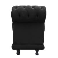 Kit com 2 Recamier Barcelona Namoradeira Suede Preto D'Rossi - 3