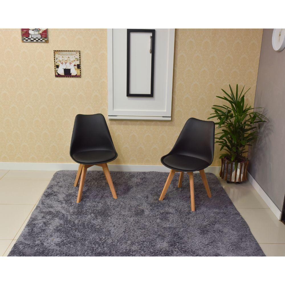 Conjunto De Mesa Dobrável 120 X 75 Branca + 2 Cadeiras Preta - 2