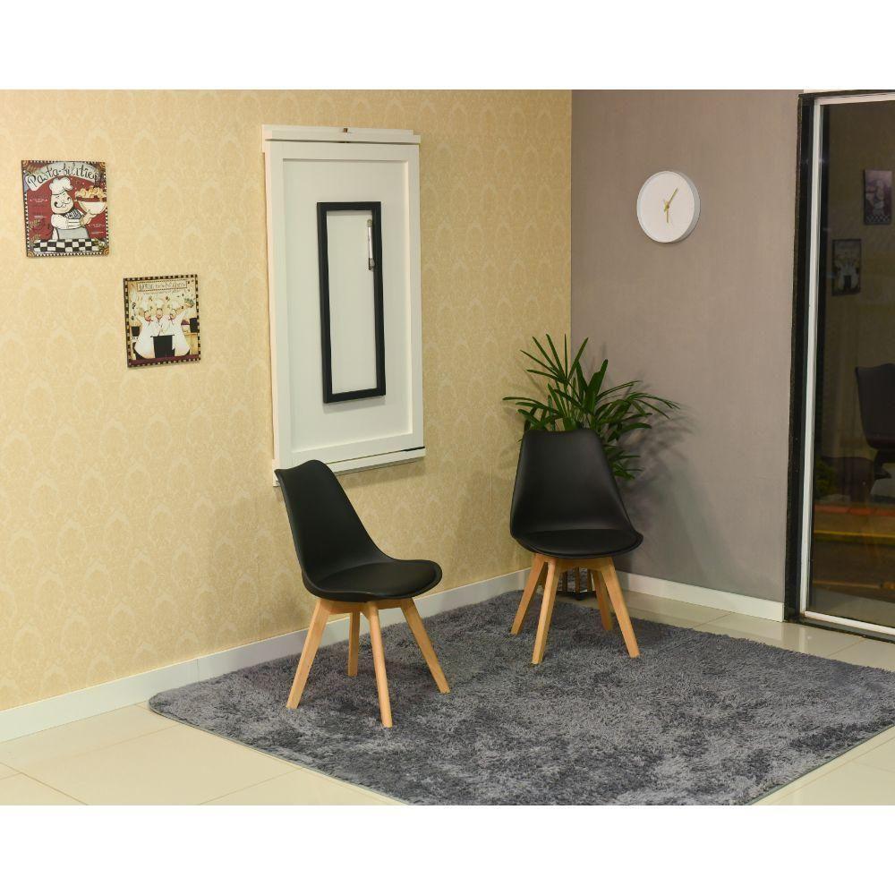 Conjunto De Mesa Dobrável 120 X 75 Branca + 2 Cadeiras Preta - 4