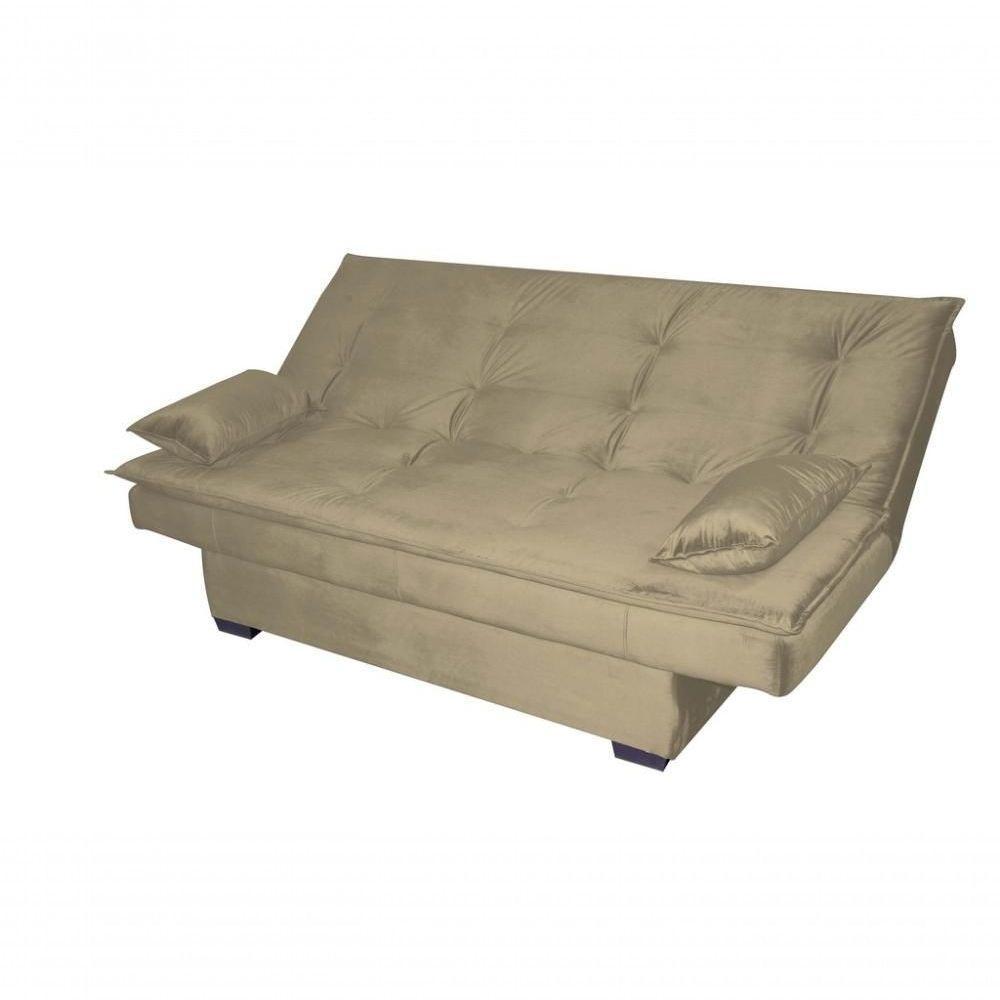 Sofá Cama Casal Reclinável Esmeralda - Veludo Marrom Claro - 4