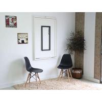 Kit Mesa Dobrável Retrátil 120x75 Branca + 2 Cadeiras Charles Eames Preta - 6